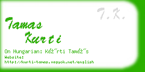 tamas kurti business card